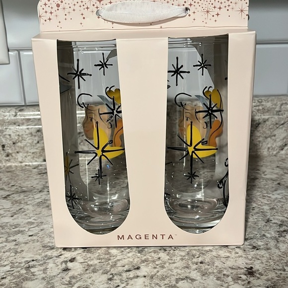🆕 Disney Princess Cinderella Hand Painted Glasses Set of 2 Glass Tumblers - Picture 2 of 5